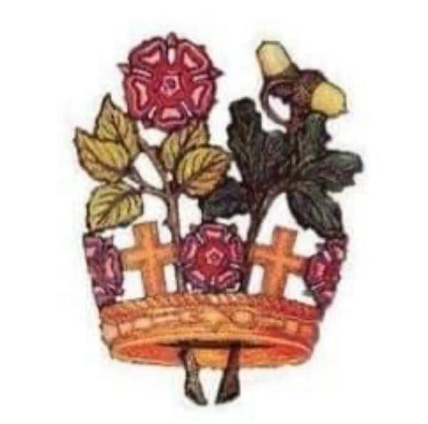 Client crest with crown and roses